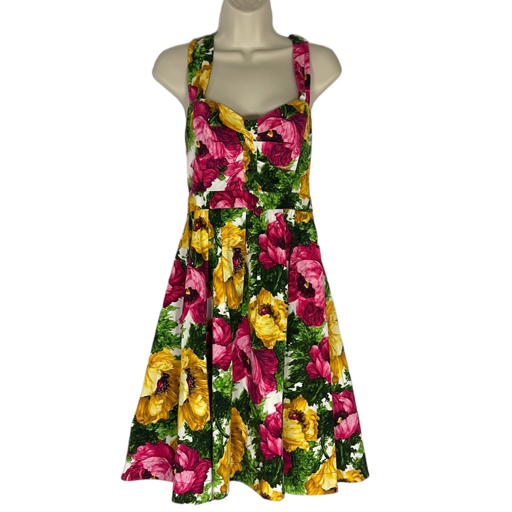 London Times Size 6 Dress Fit And Flare Style Bright Colors